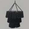 Lustre macramé macio - Preto