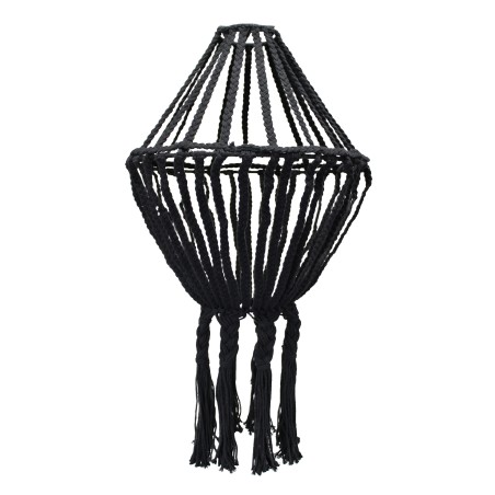 Lustre grande em macramé - Preto