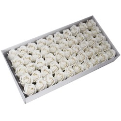 Flor média para artesanato deco - Branco