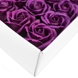 Flor de manualidades deco mediana - violeta escura