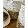 Conjunto de cestos de algas - Branco natural