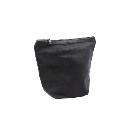 Neceser de algodón negro 10 oz - bolso mediano