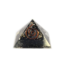 Pq. Pirâmide Orgonite 25mm Gemchips e Cobre