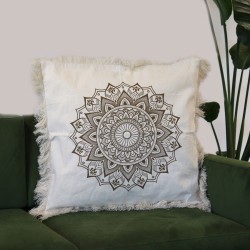 Almofada Mandala de Lótus - 60x60cm - bronze