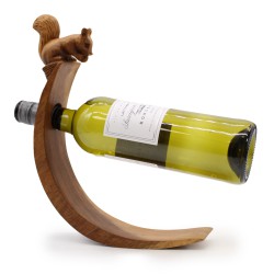 Suporte para garrafas de vinho - esquilo