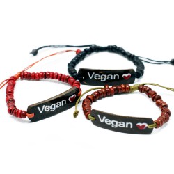 Pulseiras feitas de lema de coco - vegan