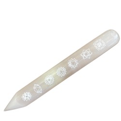 Varinha de Selenite - 16 cm (Point One Extreme) 7 Chakra