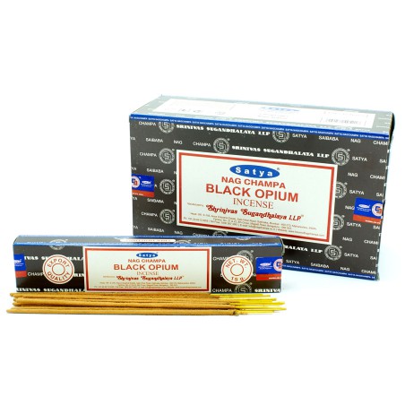 Satya Incenso Sticks 15g - Ópio Preto