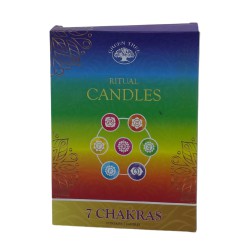 Conjunto de 7 velas - 7 Chakras