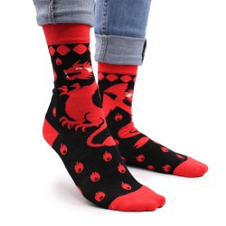 Calcetines de bambú Hop Hare (S/M) - Dragon Rojo