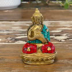 Figura de Buda de Latón - Manos Arriba - 7.5 cm