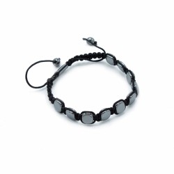 Pulseira magnética de hematite de Shamballa - Cantos arredondados