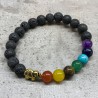 Pulseira de pedra de lava - Elefante - Chakra