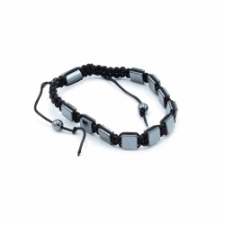 Pulseira magnética Hematite Shamballa - Cubos planos